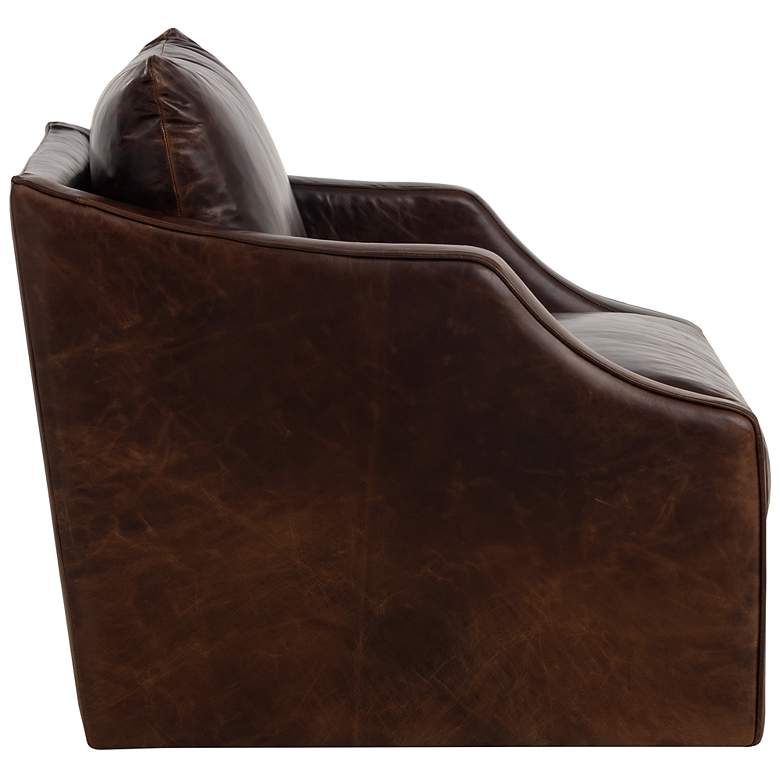 Image 3 Sunpan Orwell Swivel Lounge Chair Chocolate Leather more views