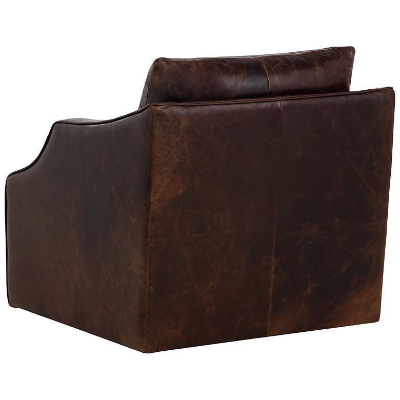Image 4 Sunpan Orwell Swivel Lounge Chair Chocolate Leather more views