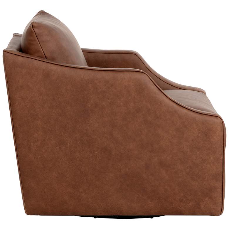 Image 3 Sunpan Orwell Swivel Lounge Chair Cognac Leather more views