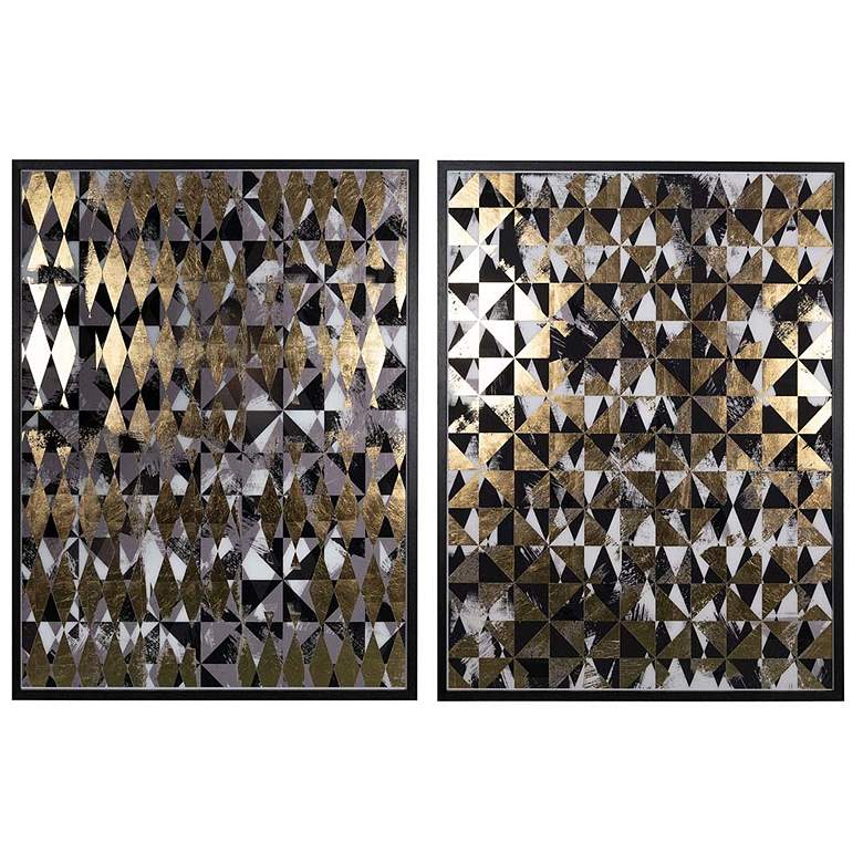 Image 1 Sunpan Overprint (Set of 2) 38" X 48" Black Frame