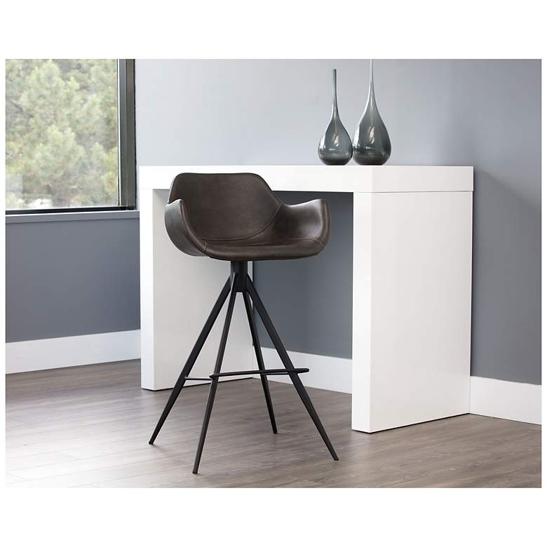 Image 4 Sunpan Owen Swivel Barstool Town Gray more views