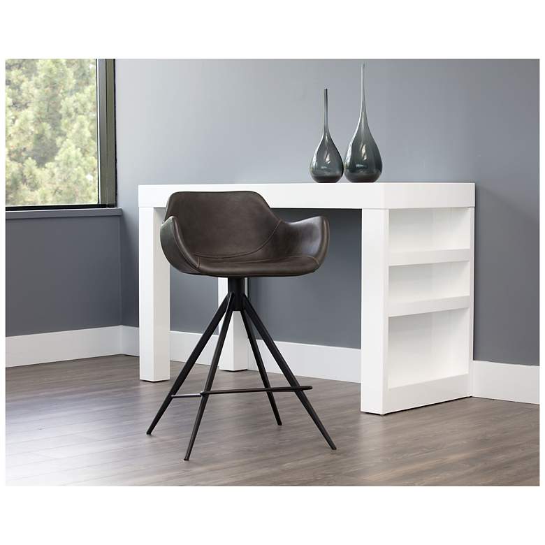 Image 5 Sunpan Owen Swivel Counter Stool Town Gray more views