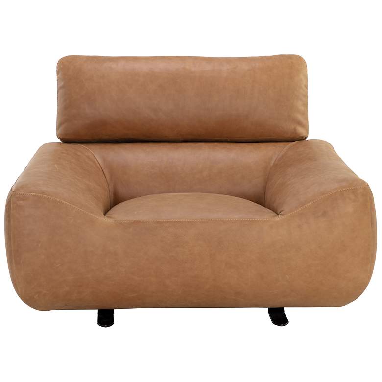 Image 2 Sunpan Paget Glider Lounge Chair Camel Leather more views