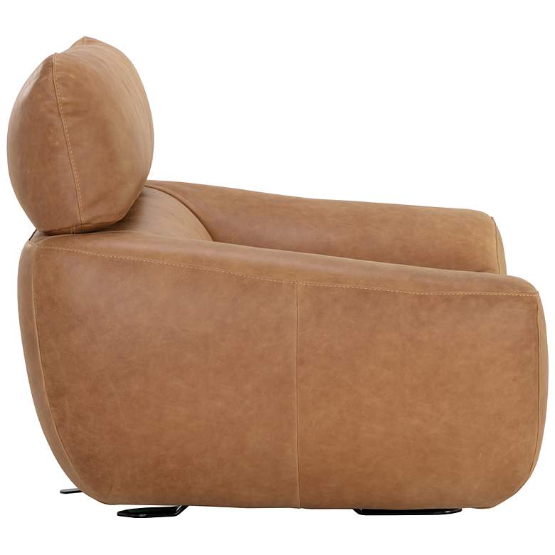 Image 3 Sunpan Paget Glider Lounge Chair Camel Leather more views