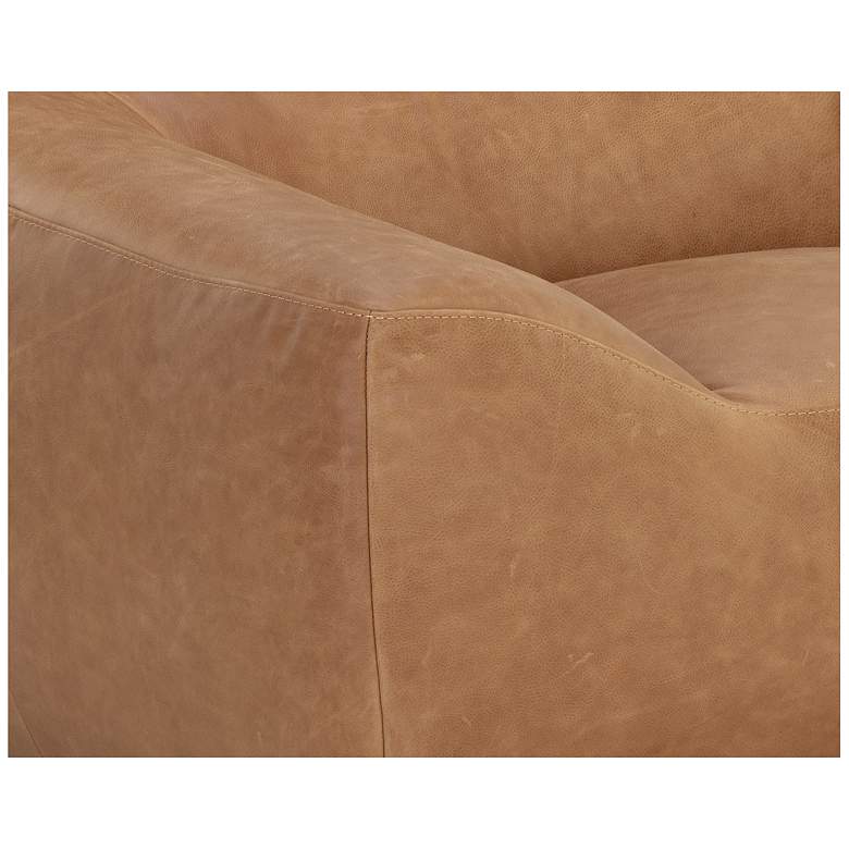 Image 6 Sunpan Paget Glider Lounge Chair Camel Leather more views