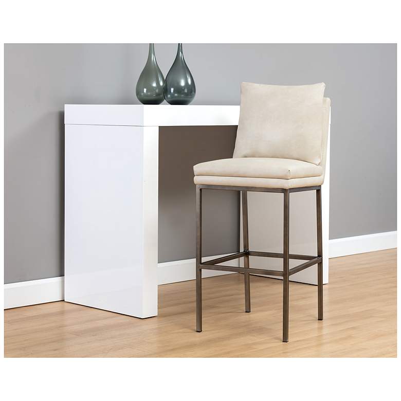 Image 2 Sunpan Paige Barstool Bravo Cream more views