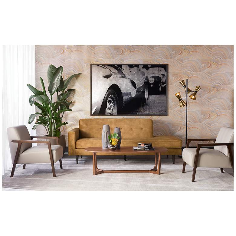 Image 7 Sunpan Palmyra Sofa Nono Tapenade Gold more views