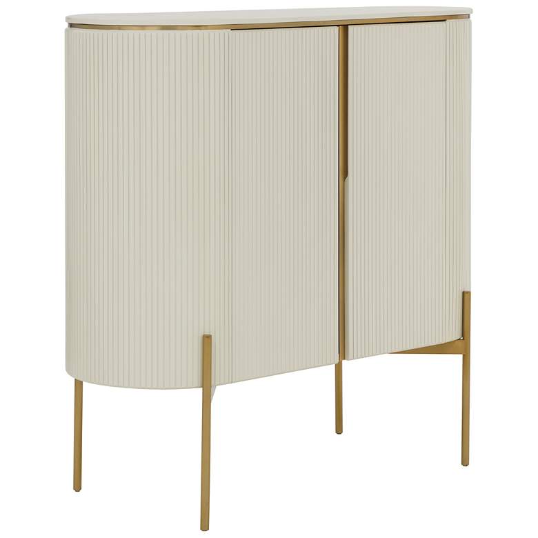 Image 2 Sunpan Paloma Bar Cabinet High Gloss Cream more views