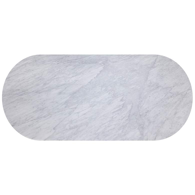 Image 4 Sunpan Paloma Dining Table Oval White Marble 84" more views