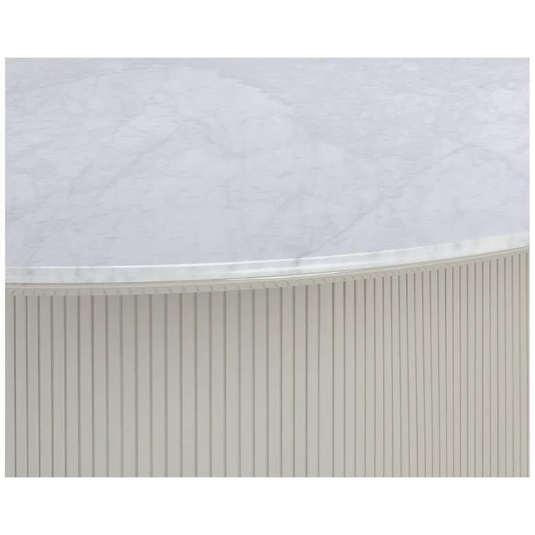 Image 5 Sunpan Paloma Dining Table Oval White Marble 84" more views