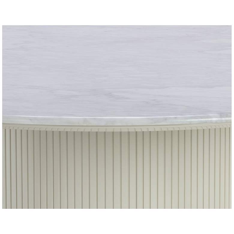 Image 6 Sunpan Paloma Dining Table Round White Marble 54" more views