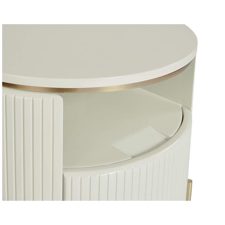 Image 5 Sunpan Paloma End Table High Gloss Cream more views