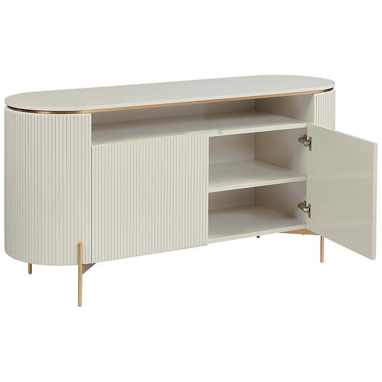 Image 4 Sunpan Paloma Sideboard High Gloss Cream more views