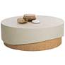 1_Sunpan Patras 48" Round Faux Wood and Concrete Modern Coffee Table