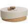 Sunpan Patras 48" Round Faux Wood and Concrete Modern Coffee Table