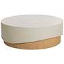 2_Sunpan Patras 48" Round Faux Wood and Concrete Modern Coffee Table more views