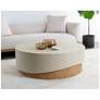 5_Sunpan Patras 48" Round Faux Wood and Concrete Modern Coffee Table more views