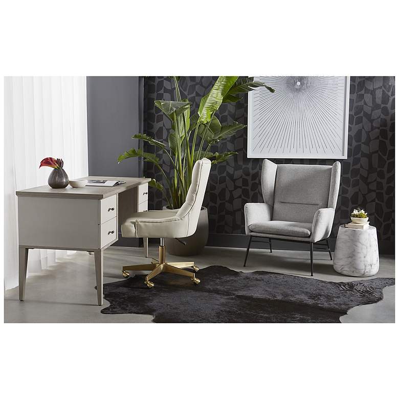 Image 7 Sunpan Pattinson Desk White Ceruse Oyster Shagreen more views