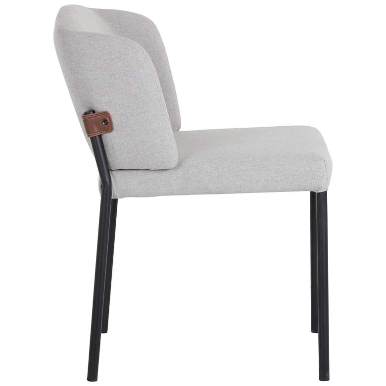 Image 3 Sunpan Pearce Dining Chair Light Gray and Bravo Cognac Set of 2 more views