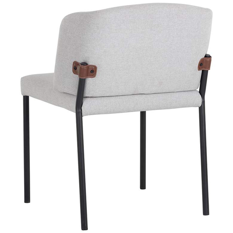 Image 4 Sunpan Pearce Dining Chair Light Gray and Bravo Cognac Set of 2 more views