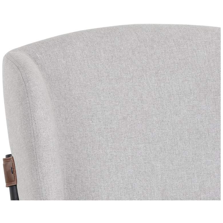 Image 5 Sunpan Pearce Dining Chair Light Gray and Bravo Cognac Set of 2 more views