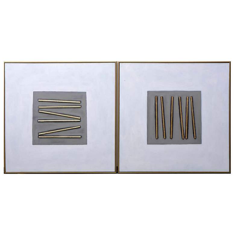 Image 1 Sunpan Pick Up Sticks (Set of 2) 48" X 48" Gold Floater Frame