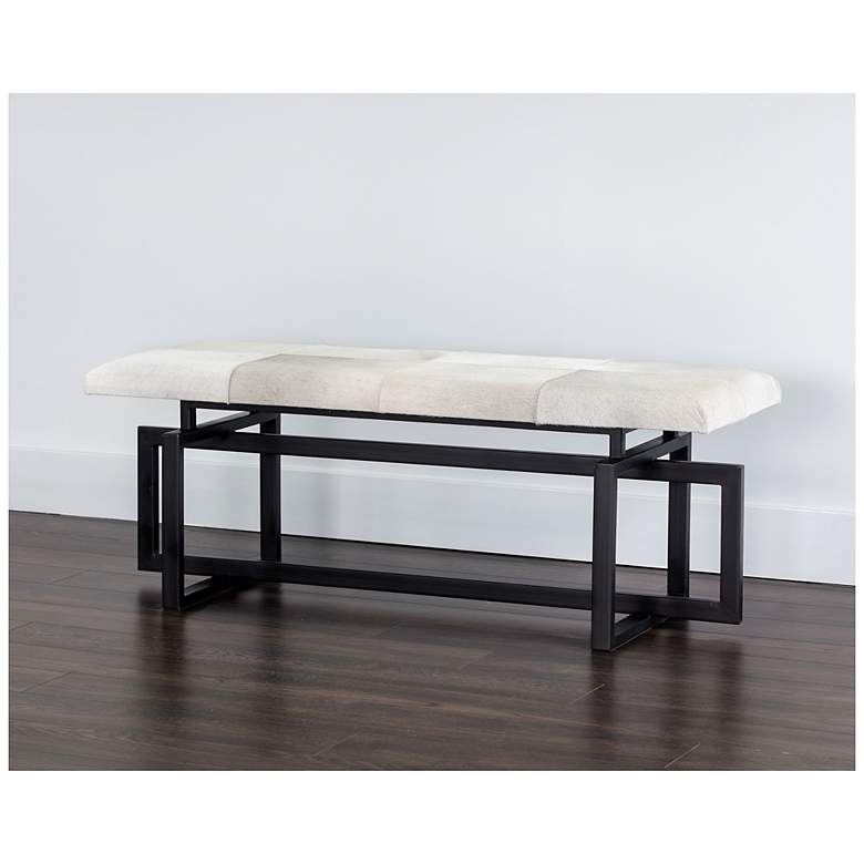 Image 4 Sunpan Pilar Bench Gray more views