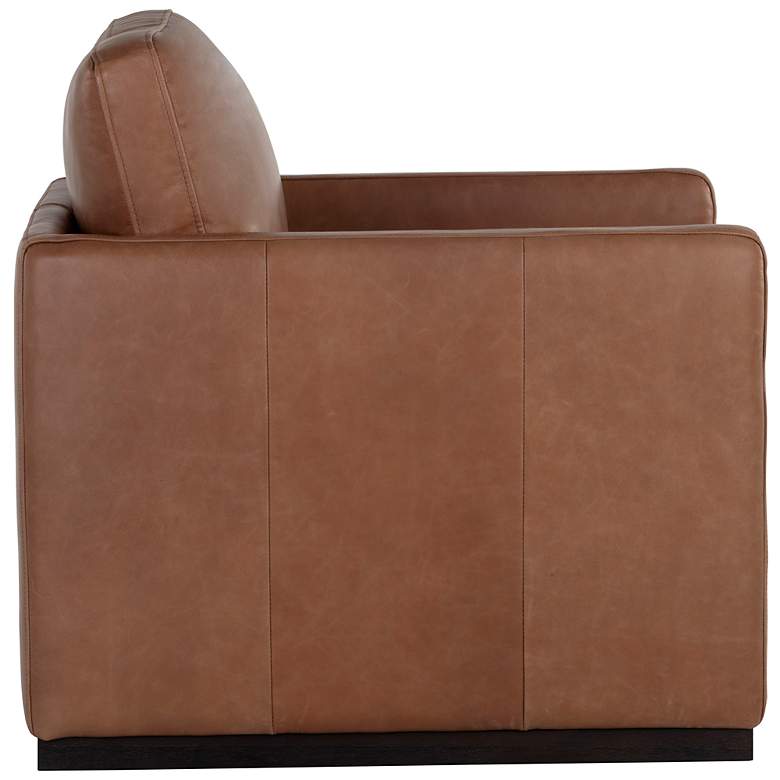 Image 4 Sunpan Portman Swivel Lounge Chair Marseille Camel Leather more views