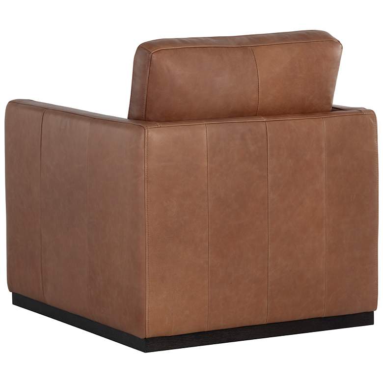 Image 5 Sunpan Portman Swivel Lounge Chair Marseille Camel Leather more views