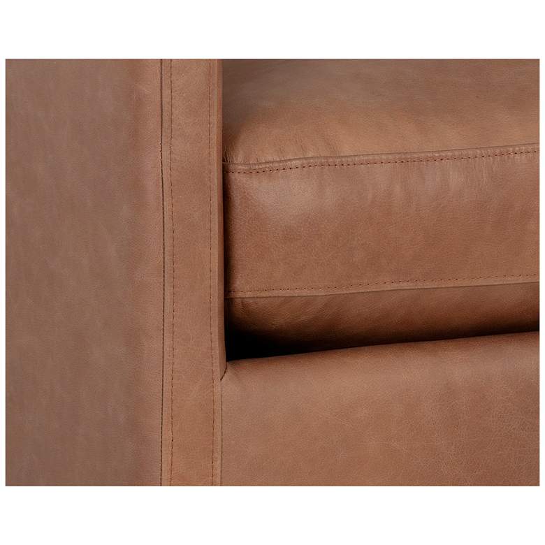 Image 6 Sunpan Portman Swivel Lounge Chair Marseille Camel Leather more views