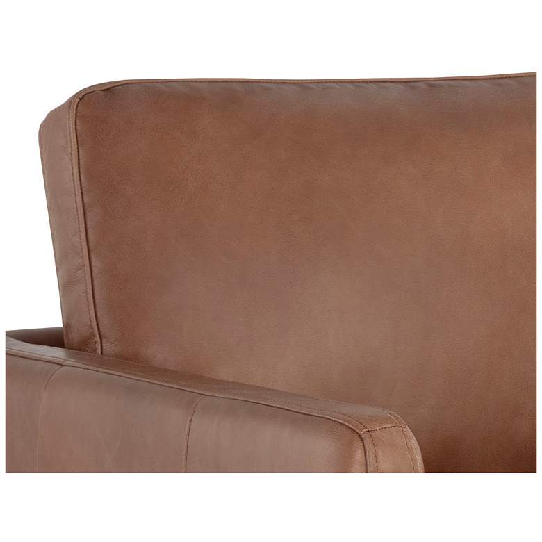 Image 7 Sunpan Portman Swivel Lounge Chair Marseille Camel Leather more views