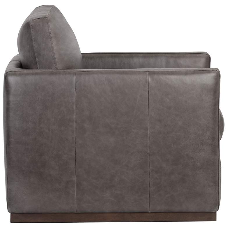 Image 4 Sunpan Portman Swivel Lounge Chair Marseille Concrete Leather more views