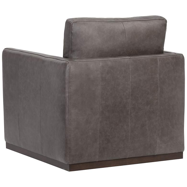 Image 5 Sunpan Portman Swivel Lounge Chair Marseille Concrete Leather more views