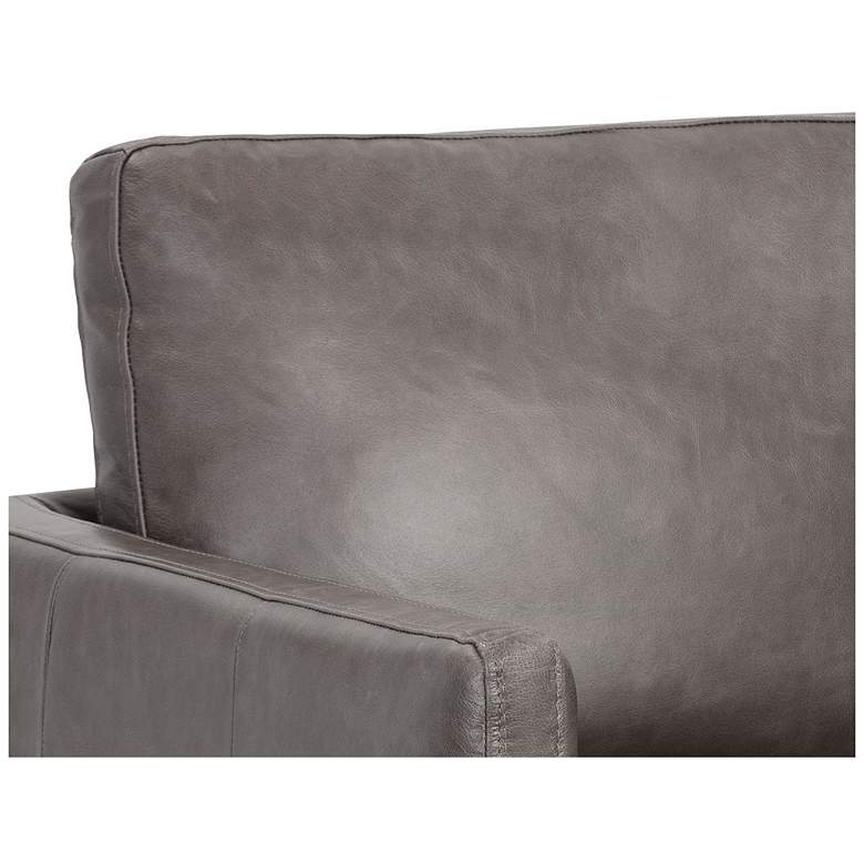 Image 7 Sunpan Portman Swivel Lounge Chair Marseille Concrete Leather more views