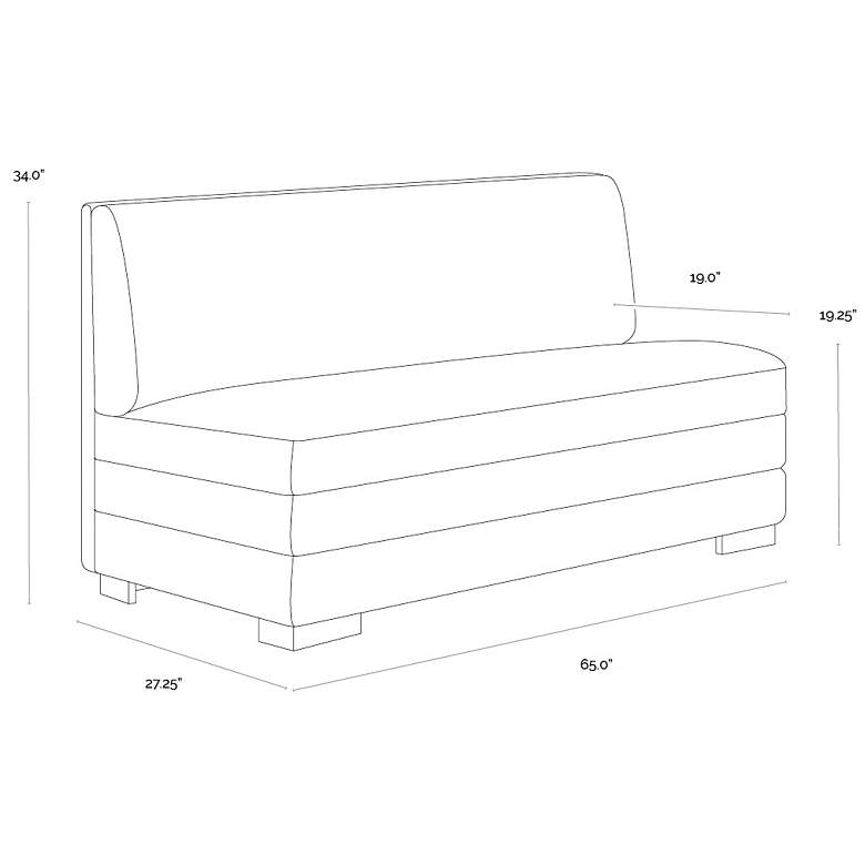 Image 6 Sunpan Radcliff Banquette Bravo Black more views