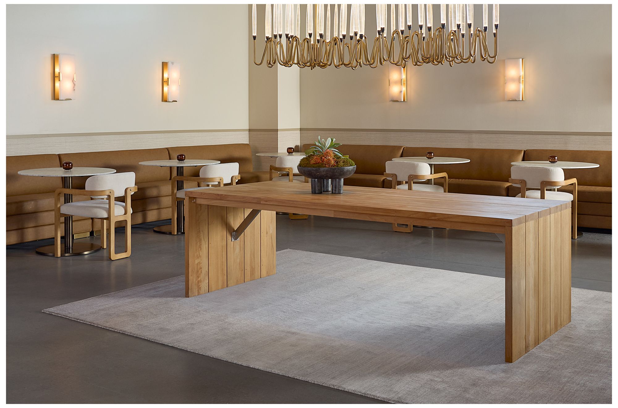 Image 5 Sunpan Radcliff Banquette Milliken Cognac more views