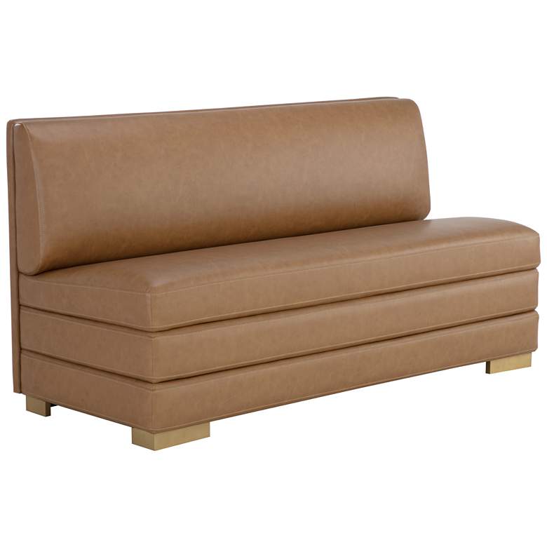 Image 1 Sunpan Radcliff Banquette Milliken Cognac