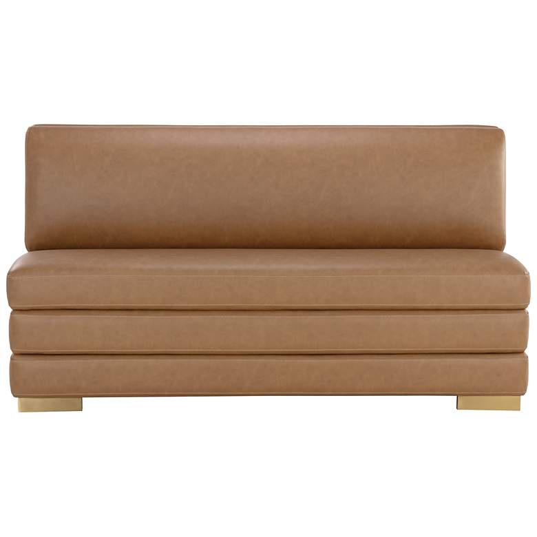 Image 2 Sunpan Radcliff Banquette Milliken Cognac more views