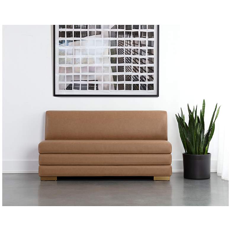 Image 4 Sunpan Radcliff Banquette Milliken Cognac more views