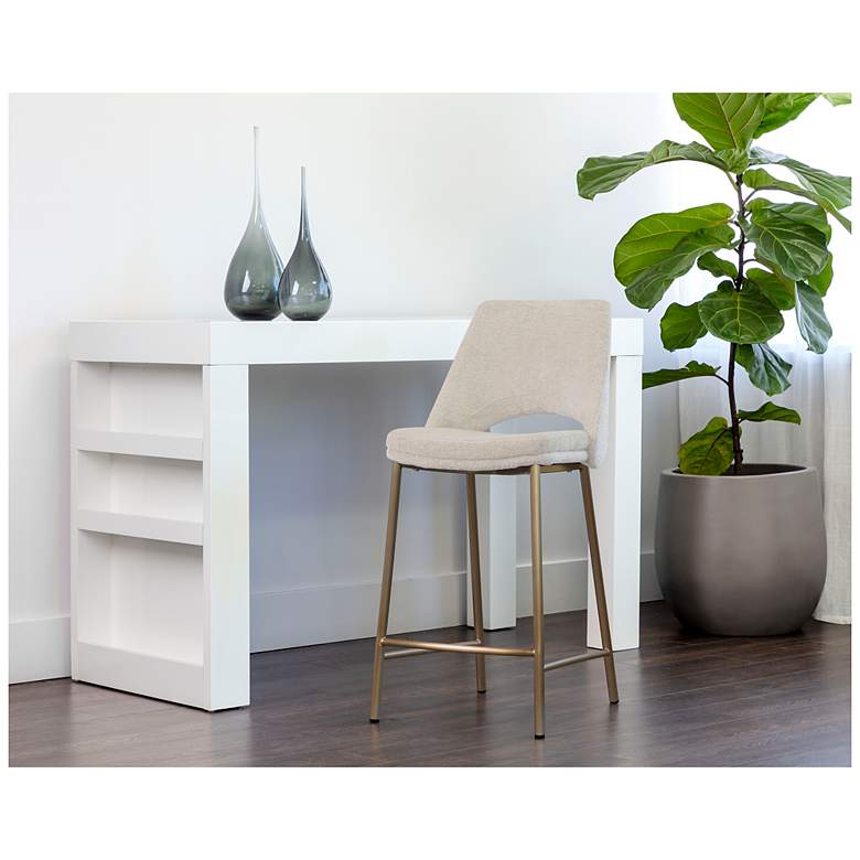 Image 5 Sunpan Radella Counter Stool Bergen Taupe more views