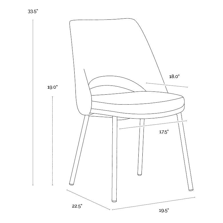 Image 6 Sunpan Radella Dining Chair Bergen French Blue Set of 2 more views