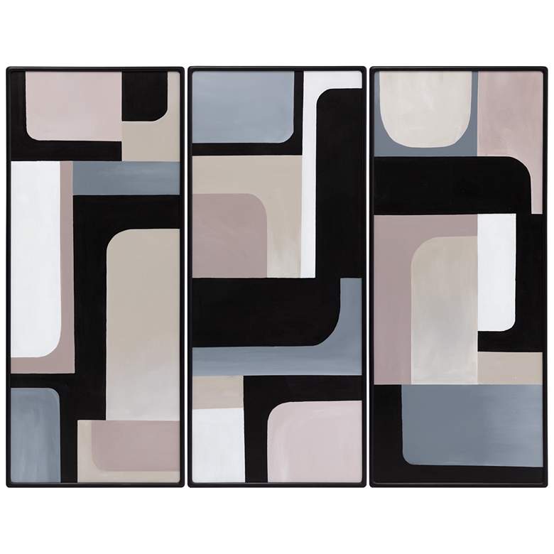 Image 1 Sunpan Radical Interpretation (Set of 3) 28" X 66" Black Floater Frame