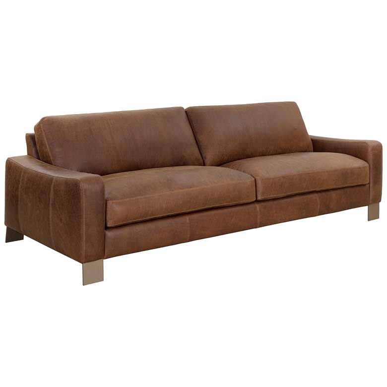 Image 1 Sunpan Rafael Sofa Lucia Tobacco Leather