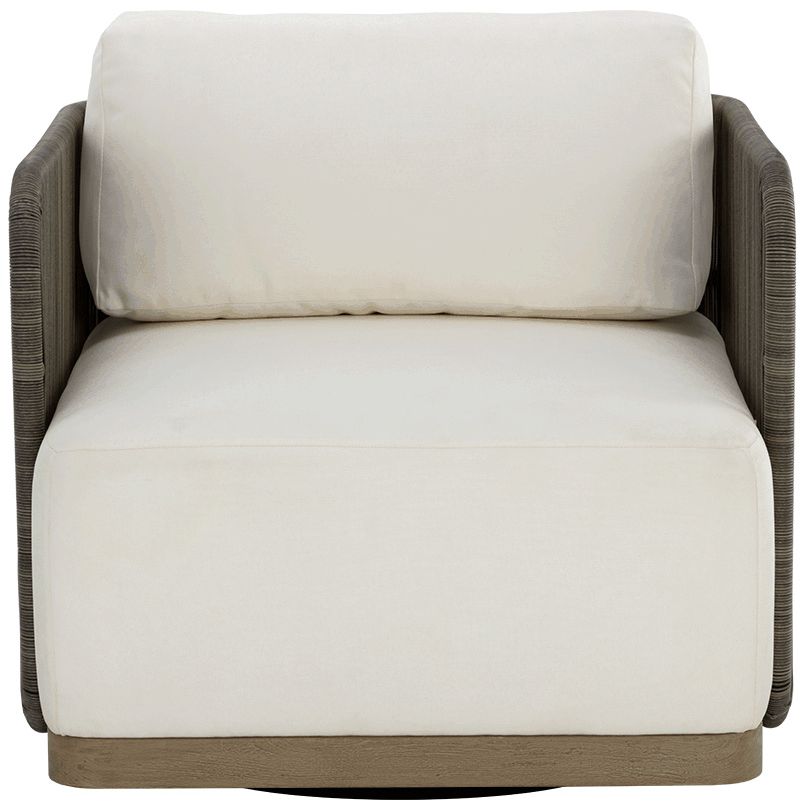Sunpan Ravenna Swivel Armchair Stinson Cream