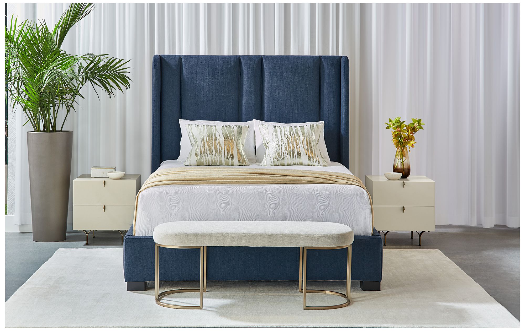 Sunpan Rayla Bench Belfast Oatmeal