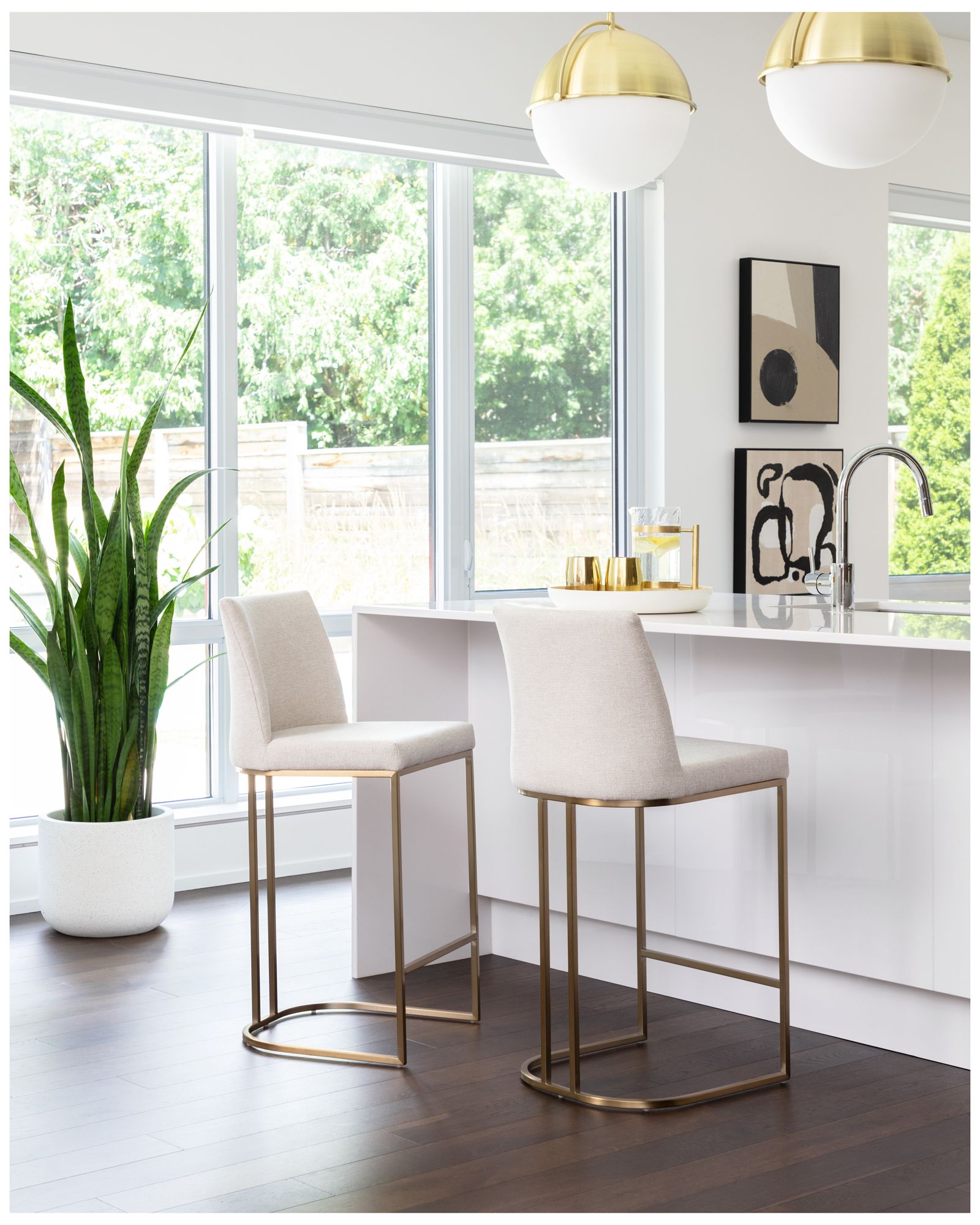 Sunpan Rayla Counter Stool Belfast Oatmeal