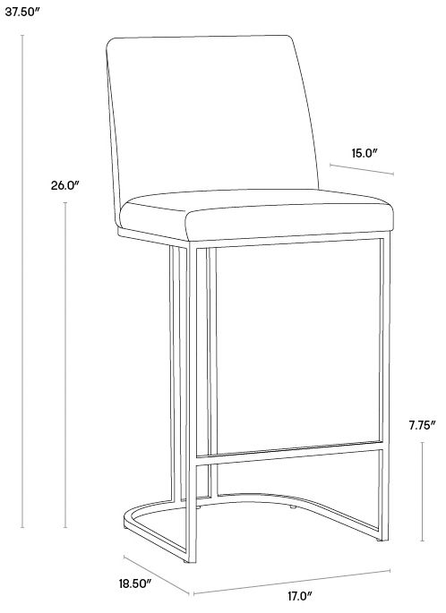 Sunpan Rayla Counter Stool Belfast Oatmeal