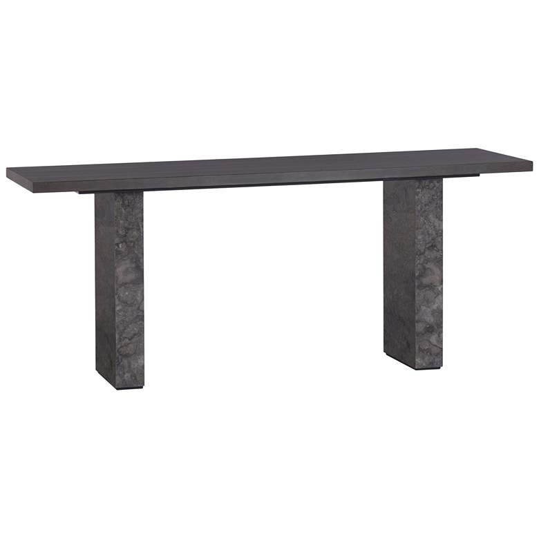 Image 1 Sunpan Rebel Console Table Gray Marble and Charcoal Gray