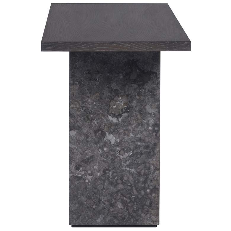 Image 3 Sunpan Rebel Console Table Gray Marble and Charcoal Gray more views