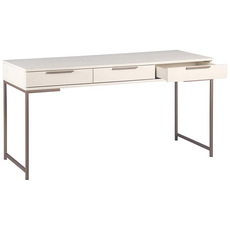 Image 2 Sunpan Rebel Desk Champagne Gold Cream more views